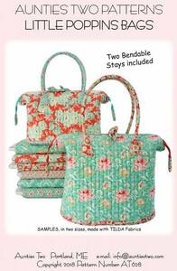 119279: Aunties Two Patterns AT628 Little Poppins Bag Pattern