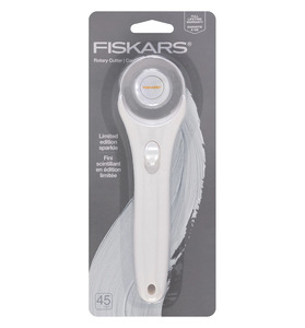 Fiskars 197954 45mm Fashion Stick Rotary Cutter White Sparkle