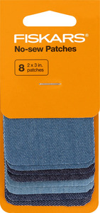 Fiskars 107540 Denim Iron-on Patches 8pc