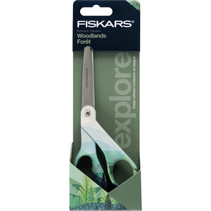 Fiskars 1066449 Limited Edition Pattern Scissors 8in Woodlands for Quilters, Dressmakers, and Crafters