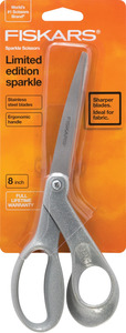 Fiskars 194514-1015 Premier 8in Bent Sparkle Scissors Silver