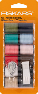 Fiskars 107533 Hand Sewing Thread Pack 12pc - Fashion