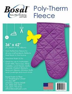 Bosal PolyTherm Fleece Craft Pack 62"x36" PolyTherm Fleece 62"x36" Fusible