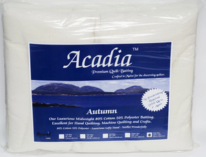 Bosal 388B-WHT Acadia Premium 80% Cotton 20% Polyester Batting 4oz 108in x 94in