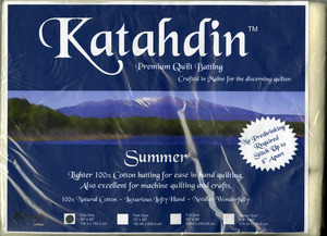 Bosal 390B-WHT Katahdin Premium 100% Cotton Batting - Summer 3oz - 45in x 60in