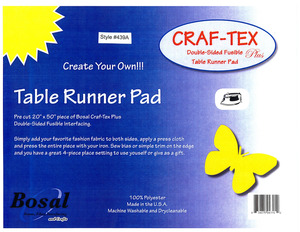 Bosal 439AROLL Table Runner Pad Craf-Tex Double Sided Fusible 20in x 50in