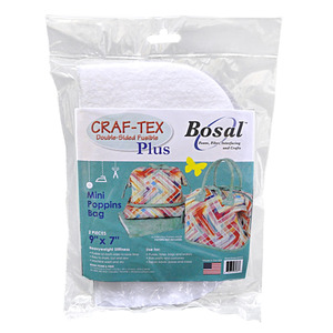 Bosal 437BF-9 Craf-tex Plus Stiff Nonwoven Double-Sided Fusible Stabilizer for Auntie's Two Pattern, Mini Poppins Bag