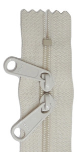 Aunties Two ATZ24IVOR 24in Ivory Zipper Double Slide Zipper