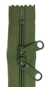 Aunties Two ATZ24OLIV 24in Olive Zipper Double Slide Zipper