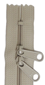 Aunties Two ATZ24TAN 24in Tan Zipper Double Slide Zipper