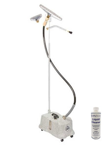 Jiffy J-4000i Commercial Fabric Upholstery Steamer USA, 5.5' HOSE, 4 Changeable Heads: 1" Brush, 6" Metal, 9" Pipe, 12" Carpet, All for 1 Wood Handle
