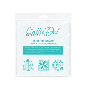 Callie Del CD101FPKG60 Woven 100% Cotton Fusible Packaged Interfacing 60in x 1yd