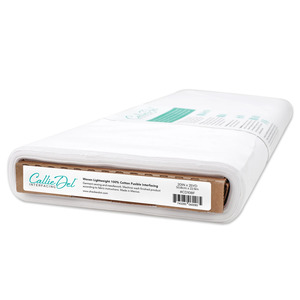 Callie Del CD108F Woven Lightweight 100% Cotton Fusible Interfacing 20in x 25yds