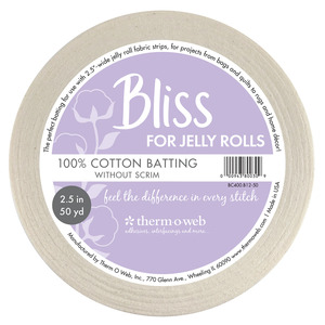 Therm O Web BC400-B12-50 Bliss 100% Cotton for Jelly Rolls 2-1/2in x 50yd