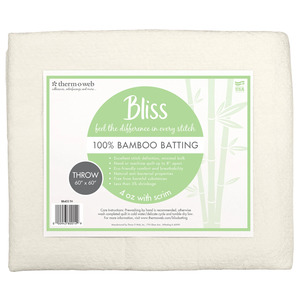Therm O Web BB403-TH Bliss Batting 100% Bamboo Throw 60in x 60in 10pc Box