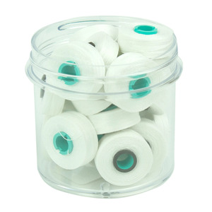 Fil-Tec Inc Magna-Glide Delights Style L 72yd Pre-wound Bobbins White 20 Per Jar MGDL-10000-F