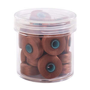 Fil-Tec Inc Magna-Glide Delights Style L 72yd Pre-wound Bobbins Medium Brown 20 Per Jar MGDL-20464-F
