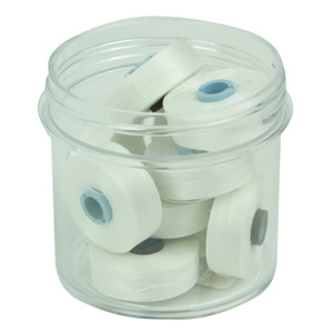 Fil-Tec Inc Magna-Glide Delights Style M Jumbo 132yd Pre-wound Bobbins White 10 Jar MGDM-10000-F