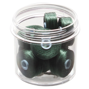 Fil-Tec Inc Magna-Glide Delights Style M Jumbo 132yd Pre-wound Bobbin Totem Green 10 Jar MGDM-60350-F
