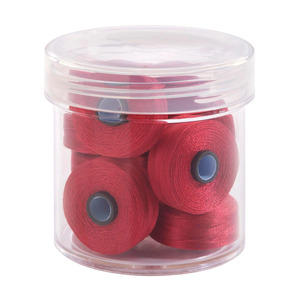 Fil-Tec Inc Magna-Glide Delights Style M 132yd Pre-wound Bobbins Candy Apple Red 10 Jar MGDM-90186-F