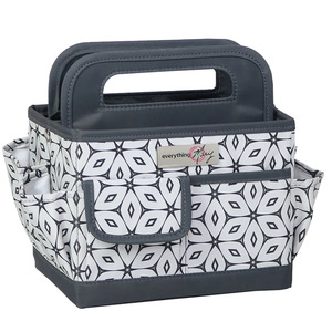 Everything Mary EVM12830-3 Desktop Craft Caddy Grey Geometric
