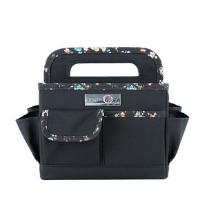 Everything Mary EVM12831-4 Desktop Craft Caddy Black Floral