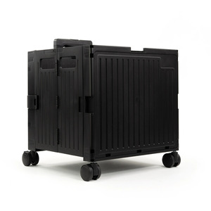 Everything Mary EVM15090-1 Collapsible Rolling Cart Black