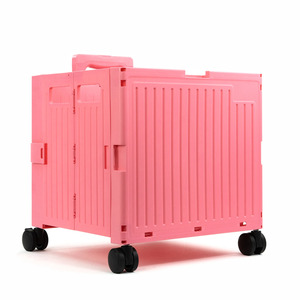 Everything Mary EVM15090-3 Collapsible Rolling Cart Pink