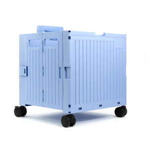 Everything Mary EVM15090-4 Collapsible Rolling Cart Blue