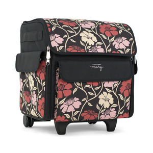Everything Mary EVM12811-2 Rolling Serger Tote Red Floral