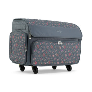 Everything Mary EVM15659-1 XL Sewing Machine Tote Grey Floral