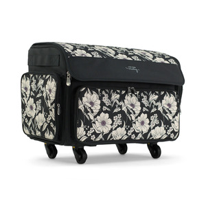 Everything Mary EVM16013-2 XL Sewing Machine Tote Black Floral