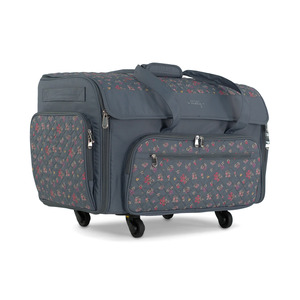 Everything Mary EVM15805-1 XXL Sewing Machine Tote Grey Floral