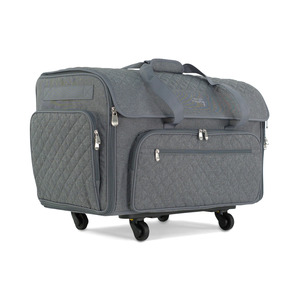 Everything Mary EVM16018-2 XXL Sewing Machine Tote Grey Quilted