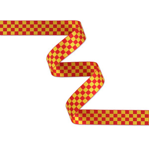 Sallie Tomato STWMD-CHRY Checkerboard Red/Yellow Webbing 1-1/2in x 50 Yd