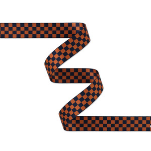 Sallie Tomato STWMD-CHNO Checkerboard Navy/Orange Webbing 1-1/2in x 50 Yd