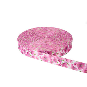 Sallie Tomato STWMD-PINK Pink Petals Webbing 1-1/2in x 50yd