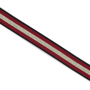 Sallie Tomato STWMD-FSCA Metallic Gold Festive Stripe Cabernet Webbing 1-1/2 x 50 Yd"