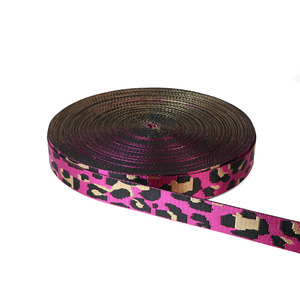 Sallie Tomato STWMD-LEVI Leopard Violet Rose Webbing 1-1/2in x 50 yd