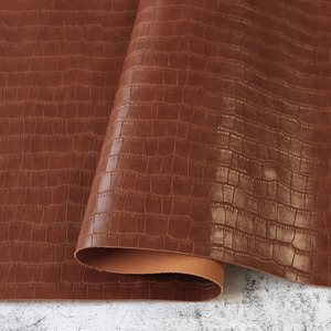 Sallie Tomato FLCSADD Saddle Brown Faux Crocodile Leather 5yds