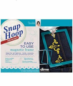 DIME SH00B2M Monster Snap Hoop for Janome 8" X 8" Elna 830 Series, 830L, New Home / Janome M17, MC400E, MC450E, MC500E, MC550E