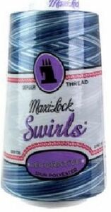 Swirls Maxi-Lock Polyester Serger Thread 50wt 3000yds Variegated Blueberry Cobbler