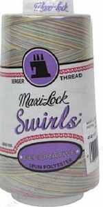 Swirls Maxi-Lock Polyester Serger Thread 50wt 3000yds Variegated Pastel Sprinkles