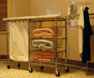 Better Lifestyle, All-in-One, Ironing Board, & Mobile Laundry Center, Storable, Full-Size, includes Padded Cover, Clothes Rack, MLC-01, Lifestyle MLC-01 43x15" Full Sized Steel Mesh Ironing Board Table, Mobile Storage Laundry Center, 6 Wheels, Clothes Rack, 3 Baskets, Hamper, Iron Rest, Lifestyle MLC-01 43x15" FULL SIZE Steel Mesh Ironing Board Table, Mobile Storage Laundry Center 6Wheel ClothesRack, 3 Baskets, Hamper, Iron Rest, 30Lb