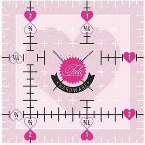 Tula Pink TPSQ2 2.5in x 2.5in Non Slip Heart Ruler