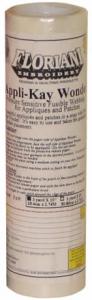 Floriani, FAWS, Appli-Kay, Wonder, Repositional, Fusible, Web, Stabilizer, Backing, 8.5" x 11", 20 Sheets, for Appliqués, & Patches, on Embroidery, Machines, Hoops