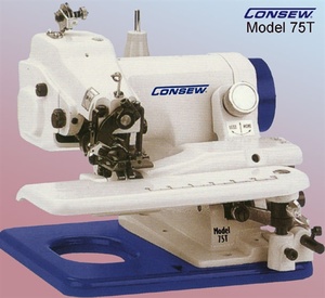 Consew, MH75T, 75T, Portable, Single, Thread, Blind, Stitch, Hem, Sewing, Machine, Skip, Stitch, Curved, Needles, Knee, Lever, Swing, Down, Cylinder, Arm