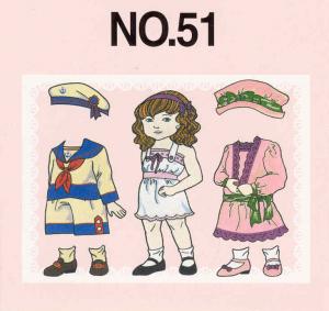 Brother SA351 No.51 Paper Dolls 27 Embroidery Designs Card in .pes Format