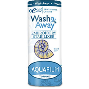 OESD, HBAQUW-4, Aqua Film, Water Soluble, Topping, Washaway, Stabilizer ,4" x 20yds, Yards, Roll, Keeps Stitches, from Sinking, into Nap, or Texture, of Fabrics