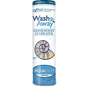 OESD AquaFilm Lightweight Water Soluble Washaway Topping Embroidery Stabilizer 8 Inch x 10 Yards Roll